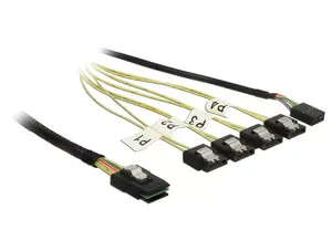 Кабель Mini SAS SFF-8087 на 4xSATA DeLOCK 83319 1м