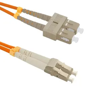 Fibre optic cable QOLTEC 54042 — OM2, 5 m, SC to LC, 50 µm core