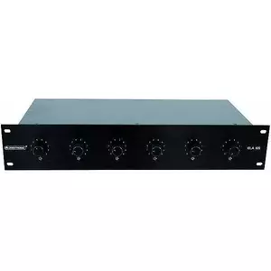 Volume controller Omnitronic ELA 6S Black — passive line-level volume control, 6-channel compact unit