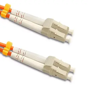 Fibre optic cable QOLTEC 54026 — OM2, LC to LC, 7 m, orange