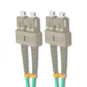 Оптоволоконный кабель Qoltec 54356 2x SC OM4 10 м Зеленый