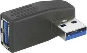 Renkforce RF-4173150 USB kabeļa pāreja ar USB Type-A vīrišķo un USB Type-A sievišķo savienotāju melnā krāsā