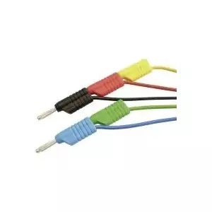 Test lead set Voltcraft MS 4100S — 1.00 m leads with 4 mm lamella plug