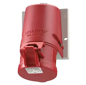 Mennekes 31 CEE 7/3 Socket-Outlet, 16A, 400V, 5P, IP44, Red