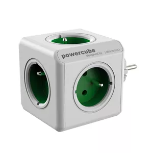 Allocacoc PowerCube Original (E) удлинитель 5 розетка(и) Зеленый, Белый