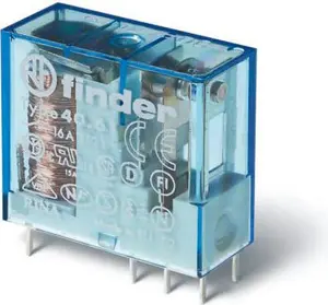 Finder 40.61.9.024.0000 Miniature Relay, 16A, 1 CO Contact, 24V DC Coil