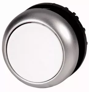 Кнопка Eaton M22-D-W, плоская, белая, пластиковый корпус