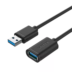 USB A to USB A cable Unitek Y-C457GBK 1 m, USB 3.2 Gen 1 (5 Gbit/s), gold-plated contacts, black
