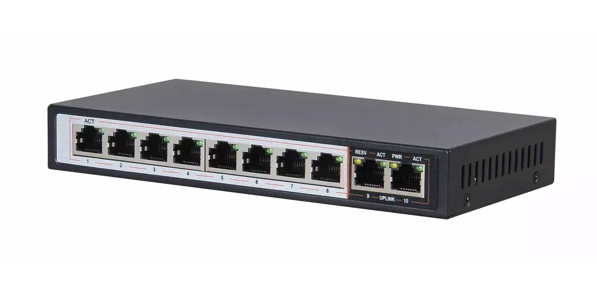Slēdzis Extralink CERES 8x 100Mb/s PoE/PoE+ Photo 3