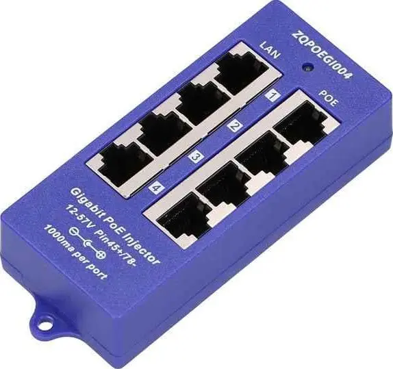 Extralink Gigabit PoE injektors 4 porti Photo 8