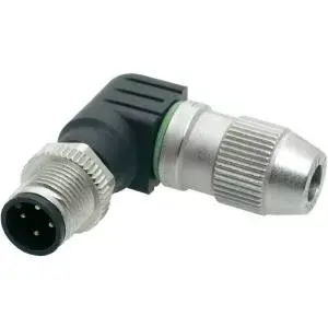 M12 angled connector Harting M12 21 01 140 5 4‑pole — angled signal/data connector