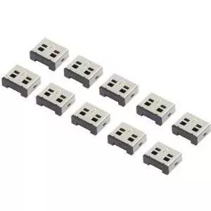 USB port blocker Renkforce rf-USBBlocker-02 pack of 10, silver