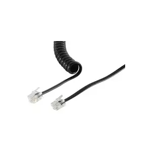 Cable ShiverPeaks S-Impuls TC 70133-KOMSA — 2 m flat RJ10 to RJ10 (4/4) black, male-to-male