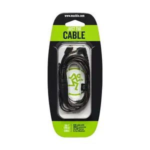 Replacement MMCX cable for Mackie MP Series in-ear monitors — MMCX to 3.5mm TRS, 1.5 m, black