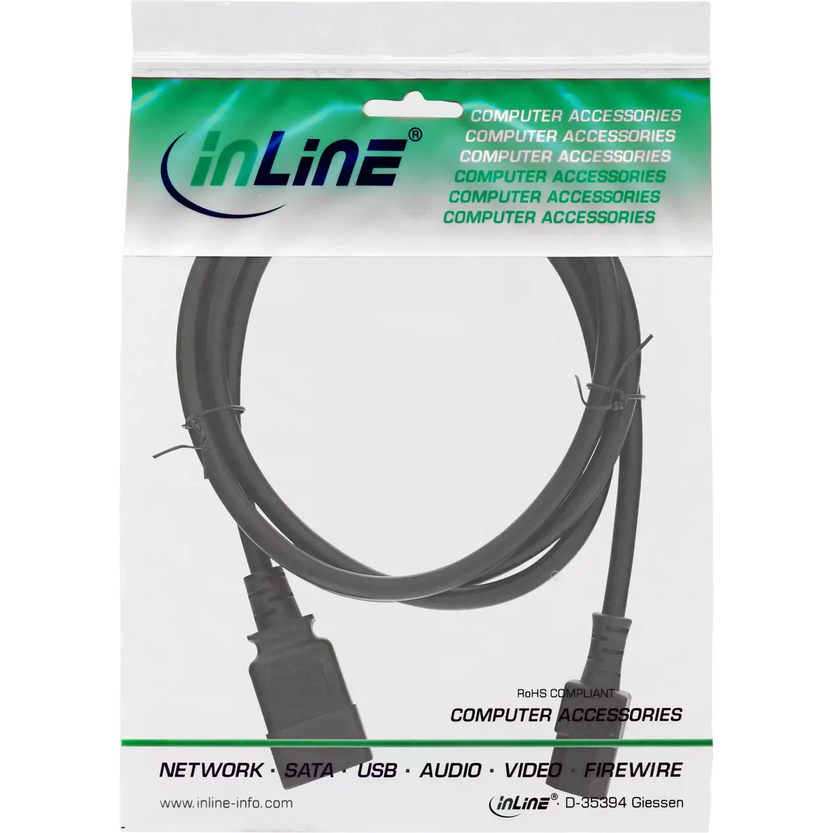 InLine Power adapter cable IEC-60320 C20 to C13 Photo 2