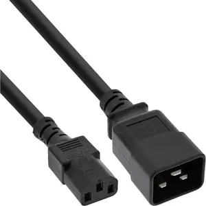 InLine Power adapter cable IEC-60320 C20 to C13 3x1.5mm² max. 10A 2m
