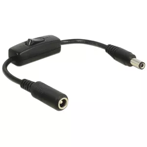 Кабель DeLOCK 0.2m 2x DC 5.5x2.5mm Черный