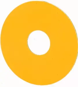 Eaton M22-XAK Non-Adhesive Round Label, Yellow, 90mm