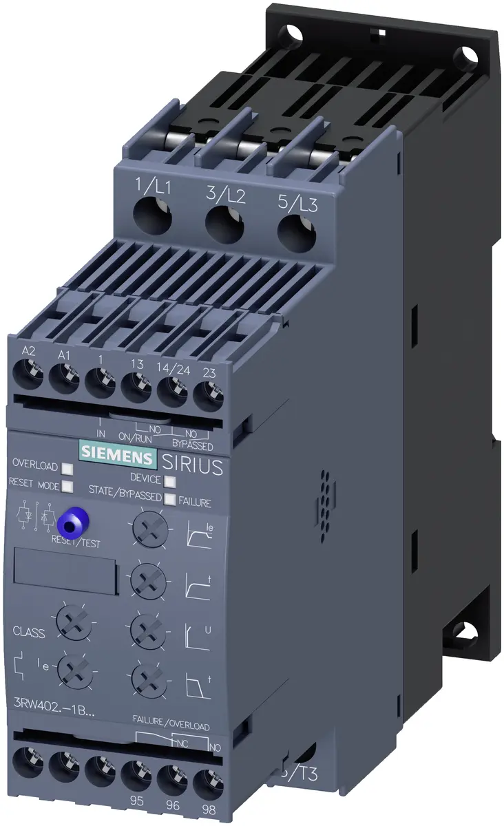 Siemens 3RW4027-1BB04 3-fāžu softstarteris 200-480VAC 32A