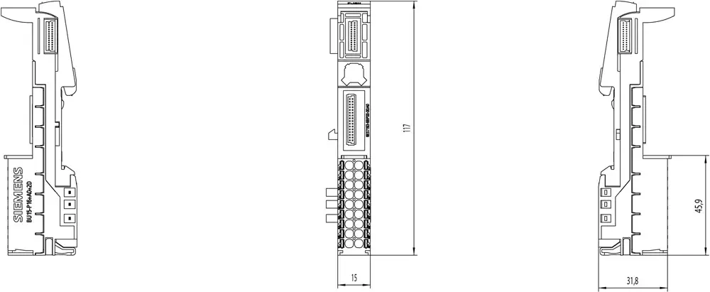 Электрические клеммы Siemens 6ES7193-6BP00-0DA0 Photo 2
