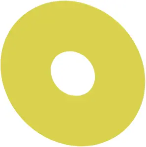 Siemens EMERGENCY STOP backing plate 3SU1900-0BC31-0AA0 yellow 75 mm outer diameter 23 mm inner diameter self-adhesive label without inscription
