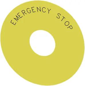 Siemens EMERGENCY STOP yellow backing plate 3SU1900-0BC31-0DA0