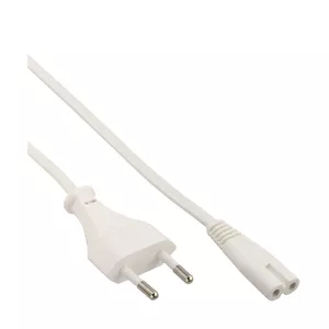 InLine power cable Euro male Euro8 male white 3.0m
