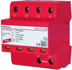 Dehn DEHNshield TNS 255 4P Type I+II AC Surge Arrester
