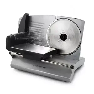 Электрическая слайсер ESPERANZA EKM018K, корпус из нержавеющей стали, 150 Вт, диск 19 см, толщина среза 1,5 см