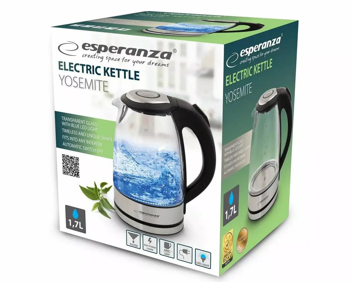 Elektriskā tējkanna Esperanza 1.7L 2200W EKK012 Photo 3