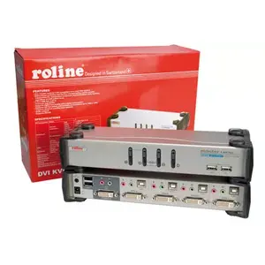 KVM переключатель ROLINE DVI 1 пользователь - 4 ПК