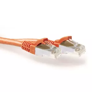 Патч-кабель ACT Orange 10 метров LSZH SFTP CAT6A без зацепов RJ45