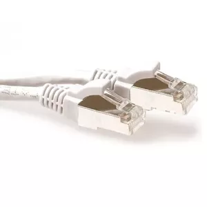 Patch Cable ACT White 0.5 meter LSZH SFTP CAT6A