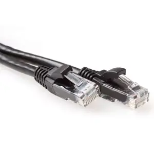 Patch Cable ACT Black 2 meter U/UTP CAT6A