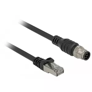 Networking cable DeLOCK 84922 RJ-45 M12 Cat5e 1 m Black