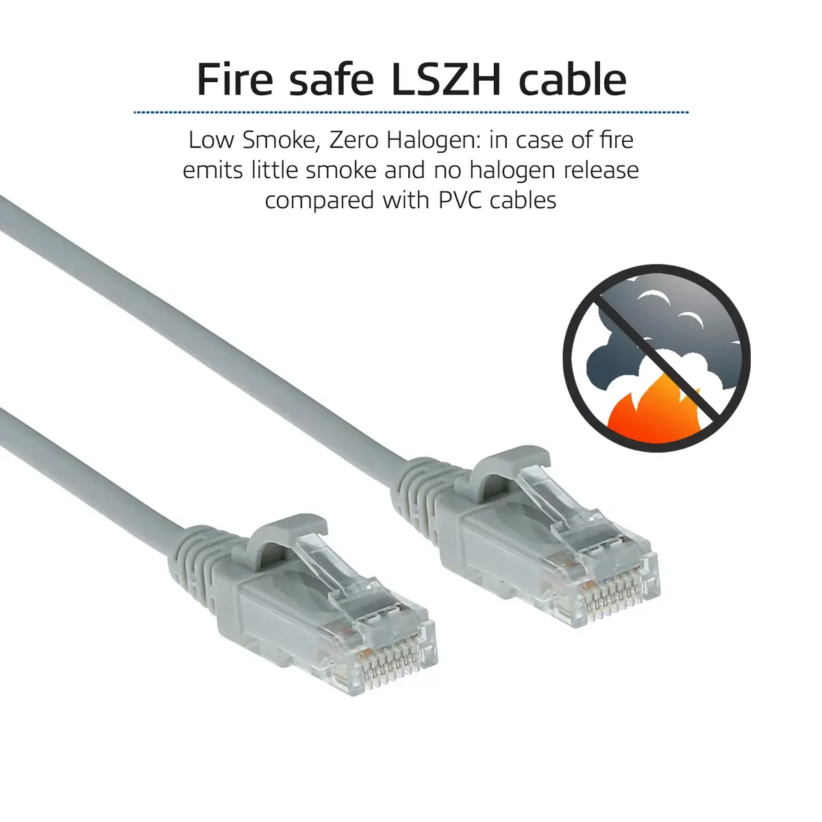 Pārejas kabelis ACT Grey 0.5m LSZH U/UTP CAT6 Photo 7
