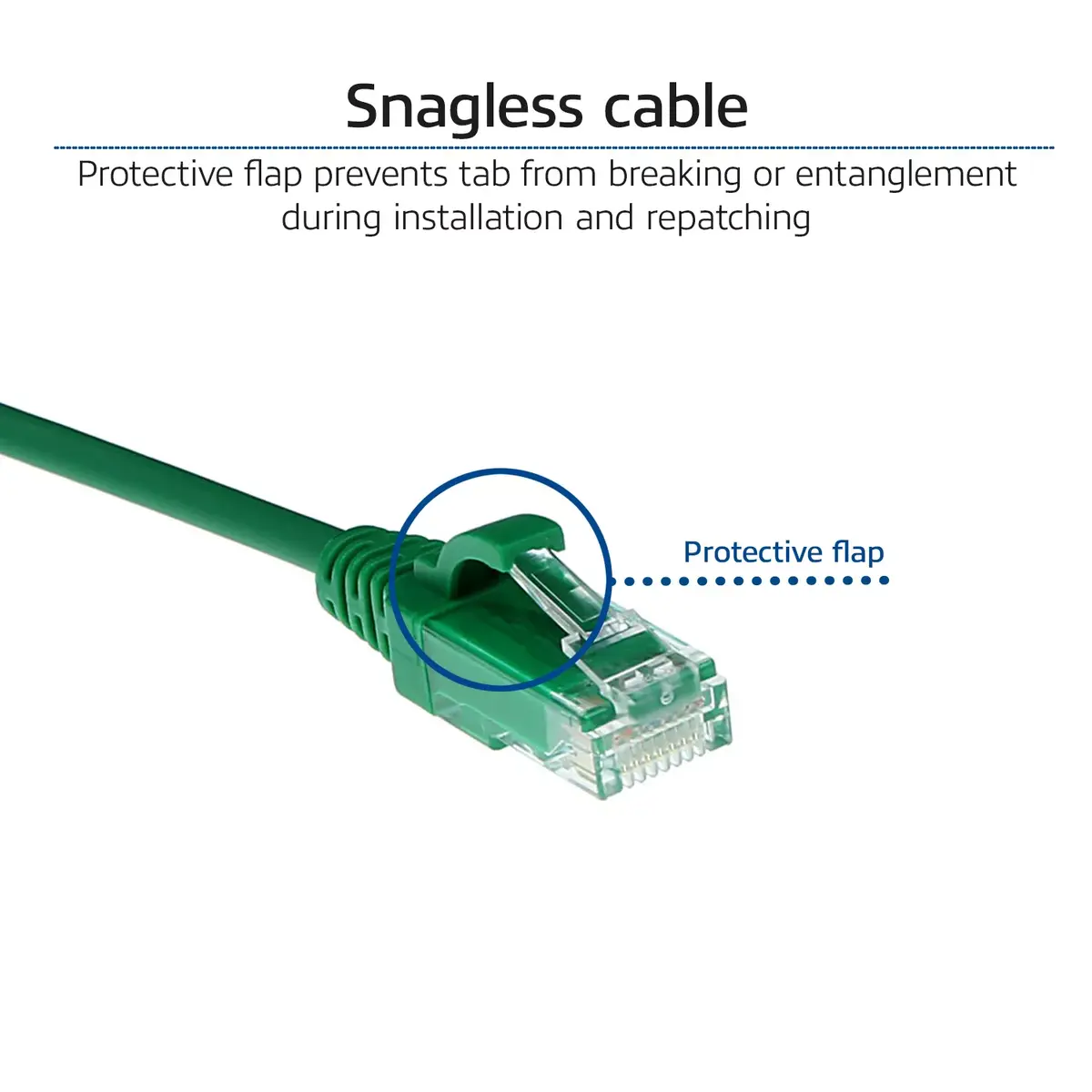 Pārejas kabelis ACT Green 0.25m LSZH U/UTP CAT6 Photo 5