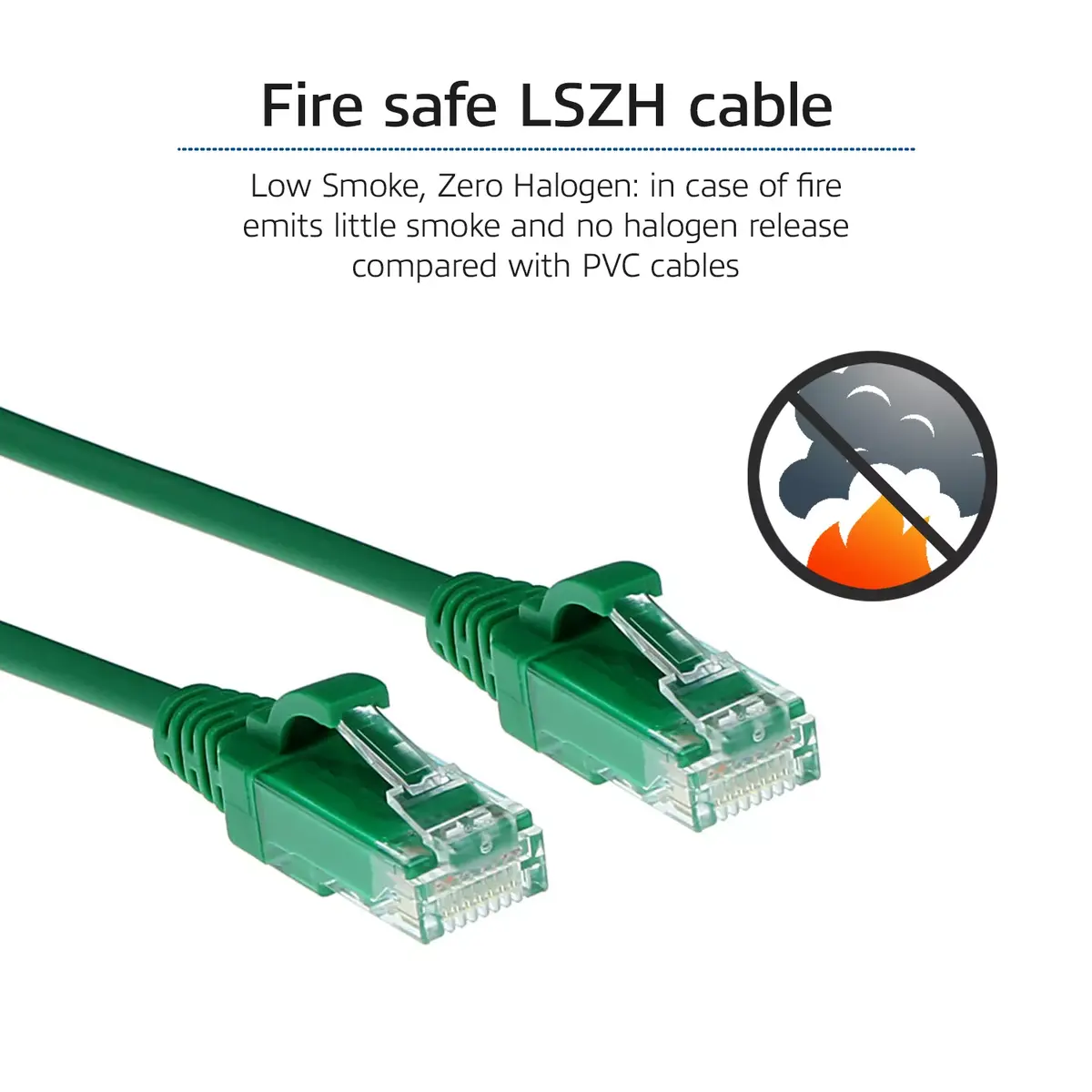 Pārejas kabelis ACT Green 0.25m LSZH U/UTP CAT6 Photo 7