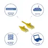 Pārejas kabelis ACT Yellow 0.5m LSZH U/UTP CAT6 Photo 6