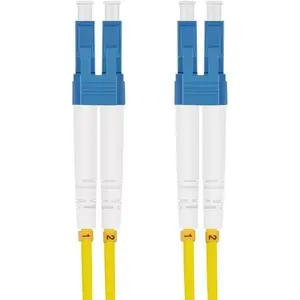 Fiber optic patch cable helos LWL 9/125µm OS2 LC Duplex 0.5 m