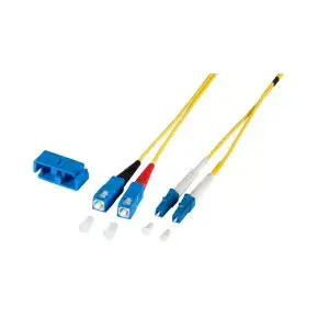 Fibre optic cable EFB Elektronik O0360BI.3 — OS2, LC to SC, 3 m, I‑V(ZN) H, yellow