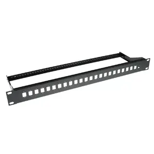 Fiber panel 24 ports unloaded ACT FA2047 Black