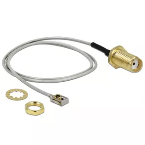 Coaxial Cable DeLOCK 89928 0.2m SMA MHF I LK Black Grey
