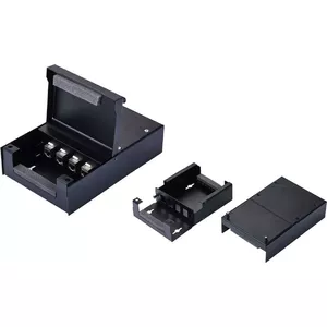 Wall housing VALUE 4x keystones black 26.99.0330 — flush-mount faceplate for four keystone modules