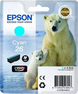 Epson C13T26124010 картридж циан 26 Photo 2