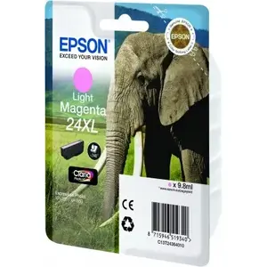 Картридж Epson Elephant Singlepack Light Magenta 24XL Claria Photo HD (пигментные чернила, светло‑пурпурный, 1 шт.)