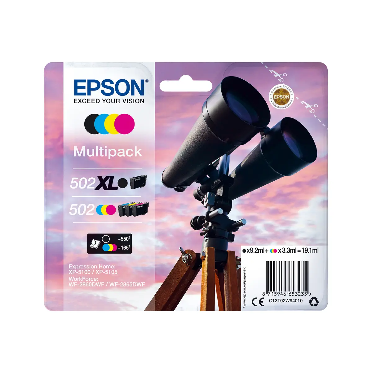 Epson 502 XL tintes kasetņu komplekts Photo 2