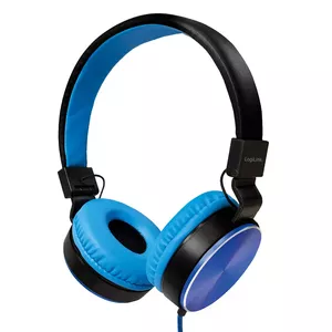 LogiLink HS0049BL headphones/headset Wired Head-band Music Black, Blue