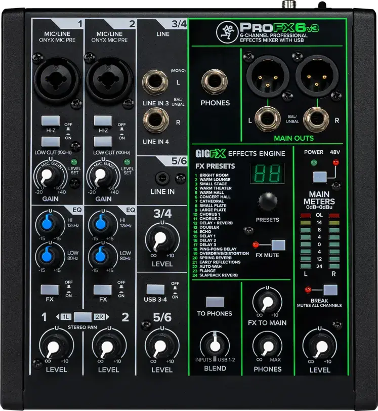 Mackie ProFX6v3 микшер 6 каналов Photo 4