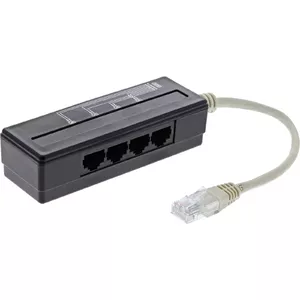 InLine 4-way telephone port splitter RJ45 plug to 4x RJ45 socket 0.15m